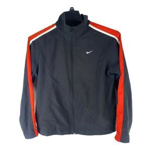 Nike Kids Youth S 4-6 Black Long Sleeve Full Zip Up Active Wear Jacket Athletic